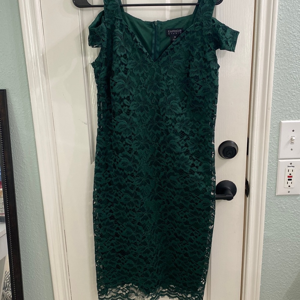 Green lace dress size 8
